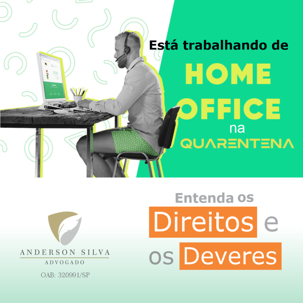 Homem trabalhando no computador em Home Office